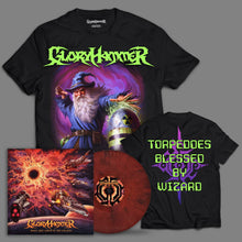 Load image into Gallery viewer, 'Space 1993: Wrath of Kor-Virliath' T-Shirt &amp; Red Marbled Vinyl Bundle
