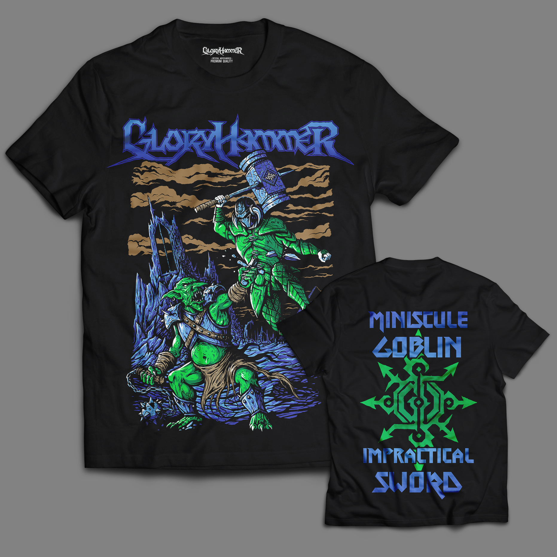 Miniscule Goblin Impractical Sword' T-Shirt – Alestorm Official