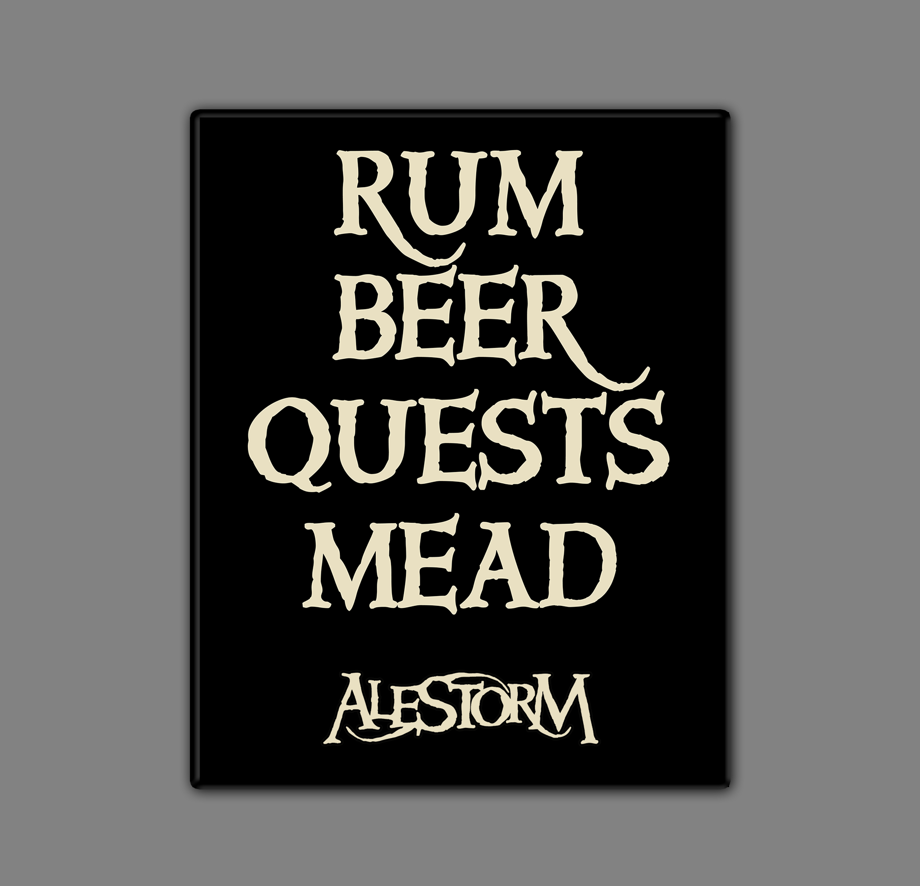 'Rum Beer Quests Mead' Patch – Alestorm Official Merchandise