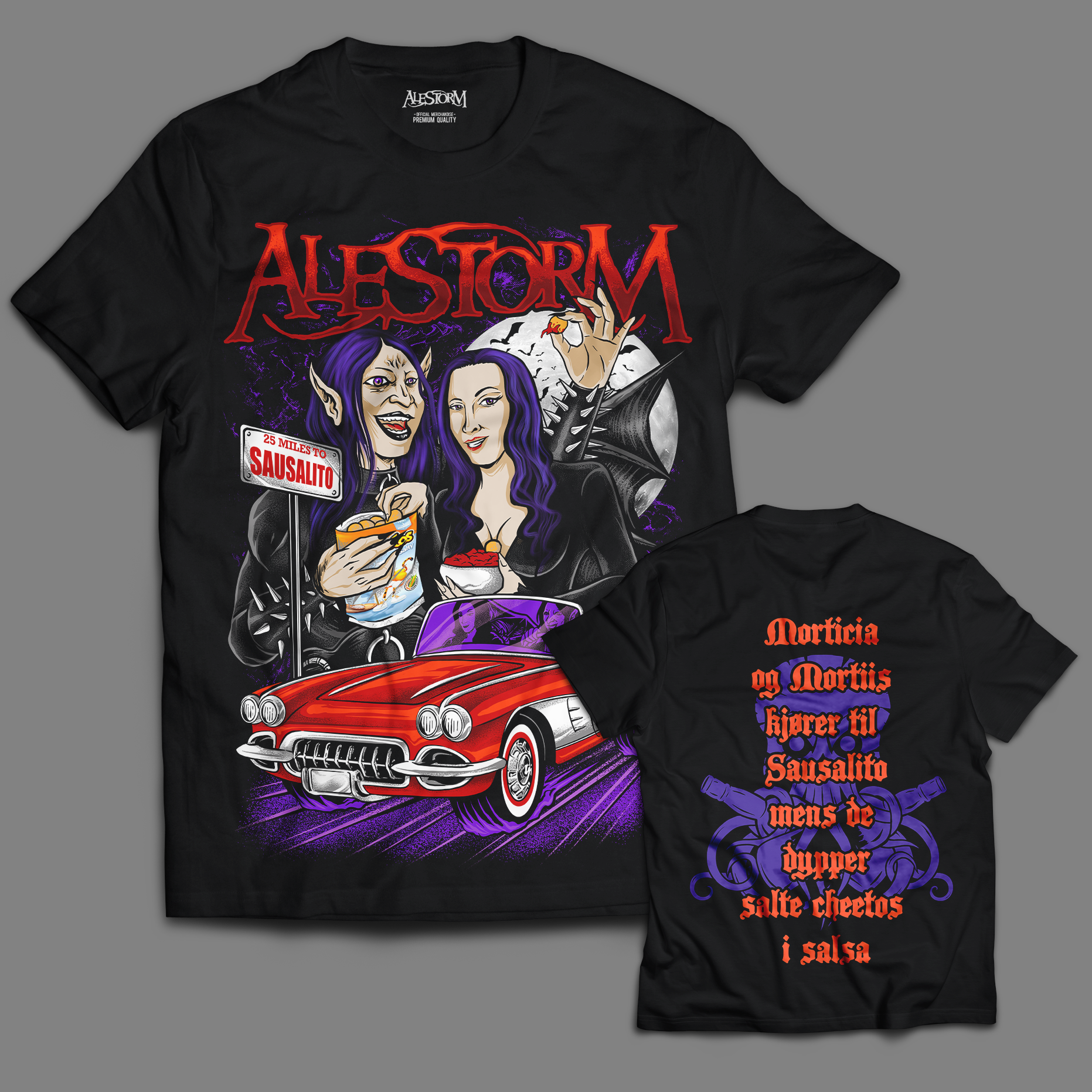 Sausalito Morticia' T-Shirt – Alestorm Official Merchandise